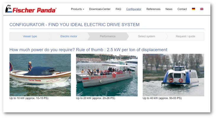 Fischer Panda power recommendation alter-text